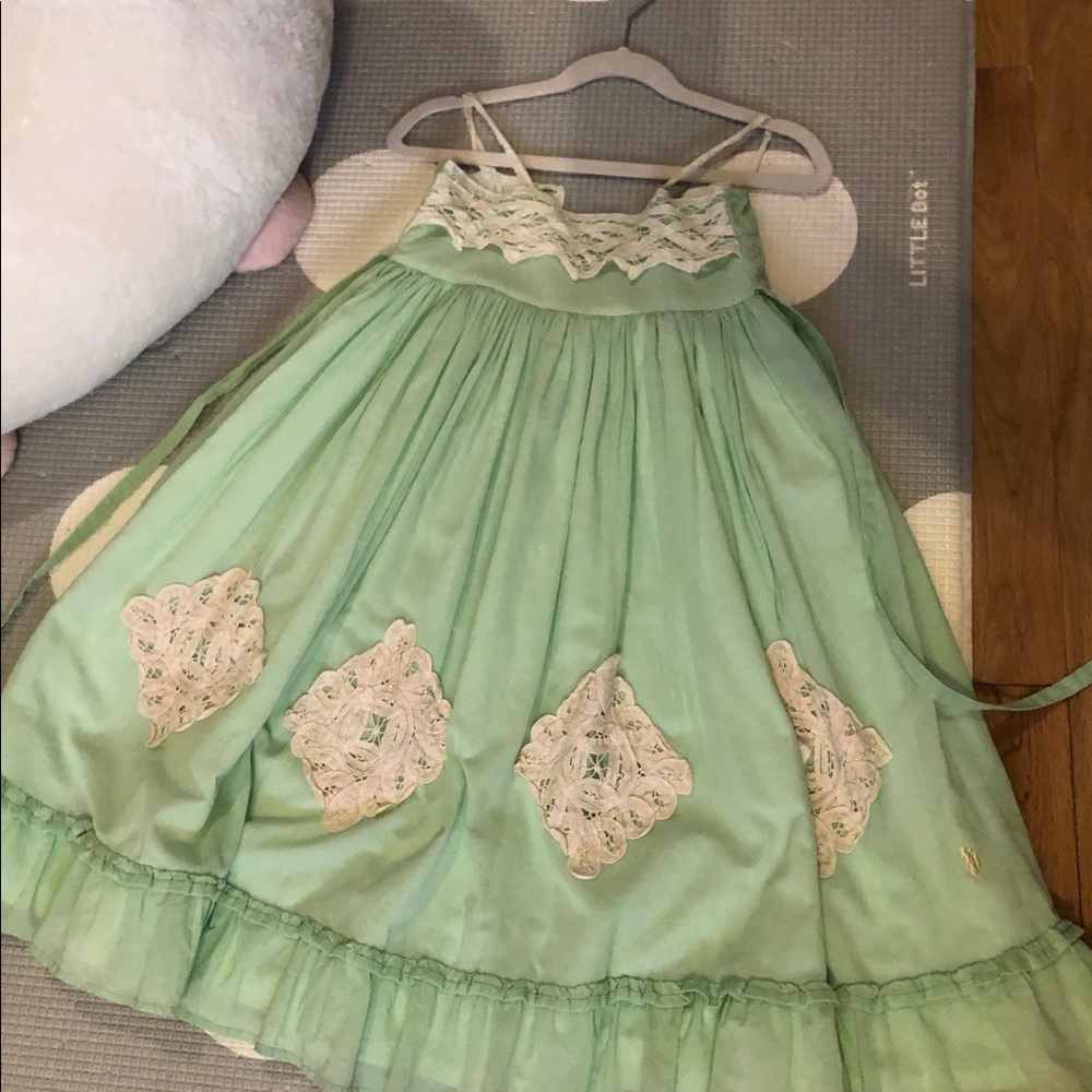 Beautiful Well dressed Wolf linen and lace dress.